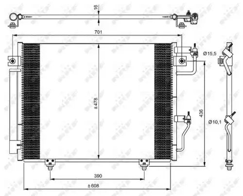 кондензатор, климатизация NRF 350049