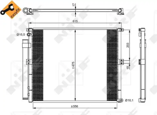 кондензатор, климатизация NRF 350050