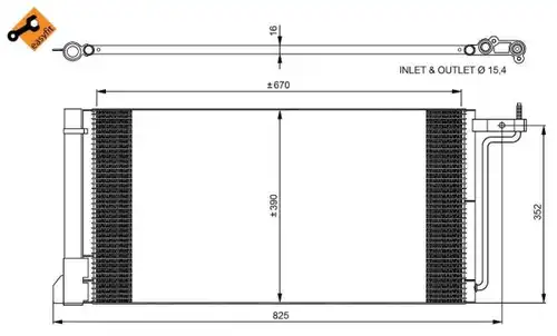 кондензатор, климатизация NRF 350051