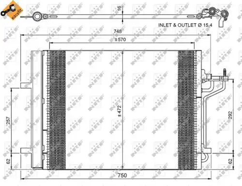 кондензатор, климатизация NRF 350052