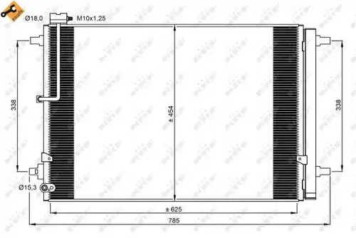 кондензатор, климатизация NRF 350059