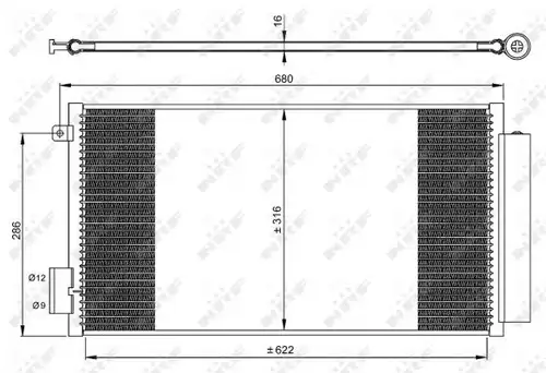 кондензатор, климатизация NRF 350061