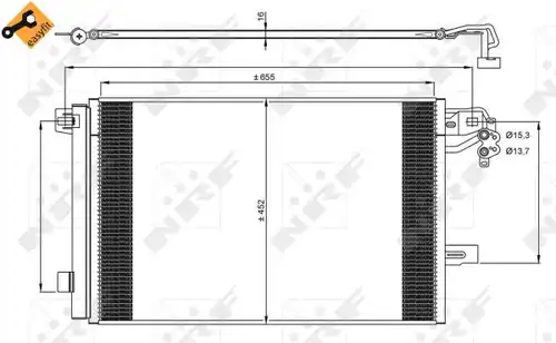 кондензатор, климатизация NRF 350064