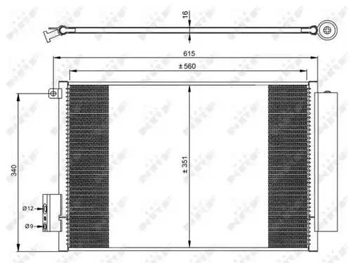 кондензатор, климатизация NRF 350065