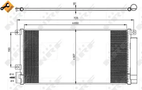 кондензатор, климатизация NRF 350067