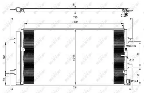 кондензатор, климатизация NRF 350069