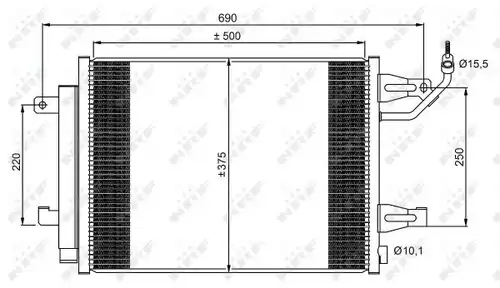 кондензатор, климатизация NRF 350073