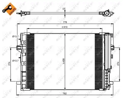 кондензатор, климатизация NRF 350081