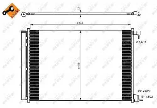 кондензатор, климатизация NRF 350082