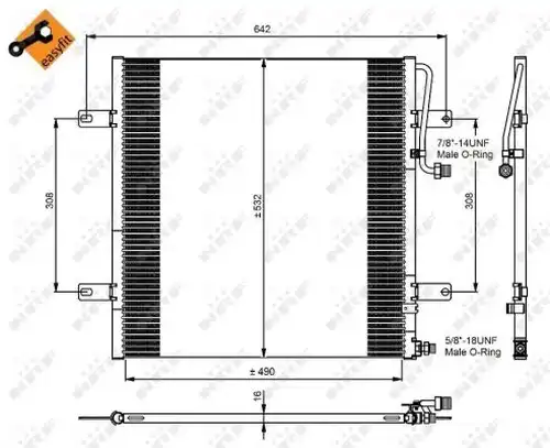 кондензатор, климатизация NRF 350084