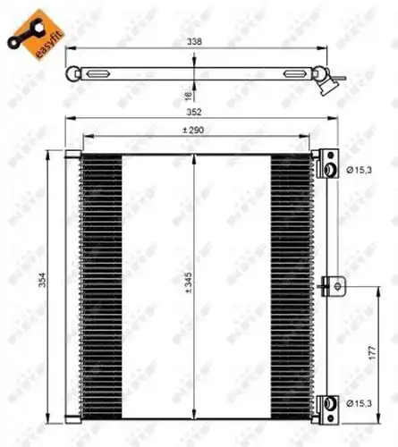 кондензатор, климатизация NRF 350203