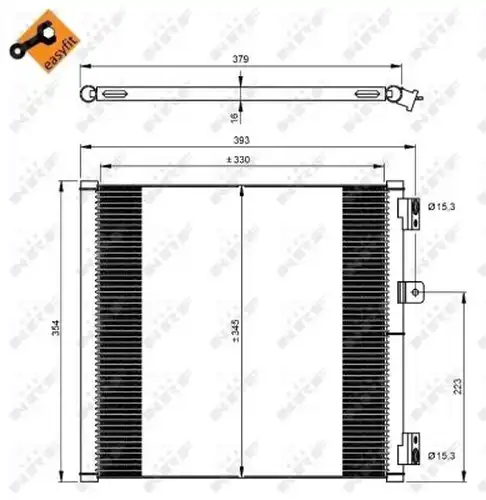 кондензатор, климатизация NRF 350204