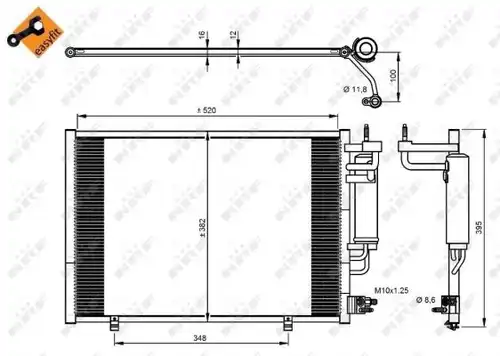 кондензатор, климатизация NRF 350205