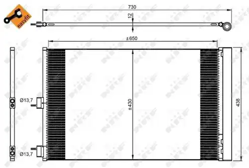 кондензатор, климатизация NRF 350206