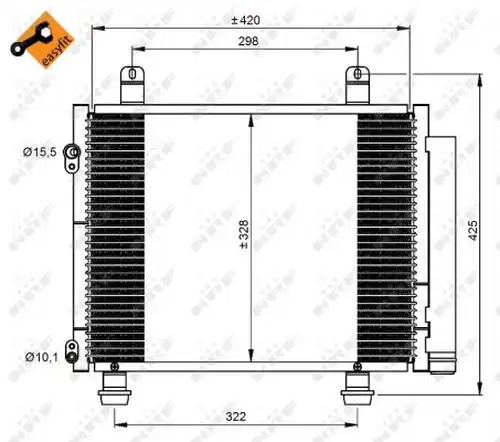 кондензатор, климатизация NRF 350208