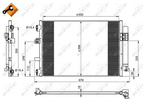 кондензатор, климатизация NRF 350210