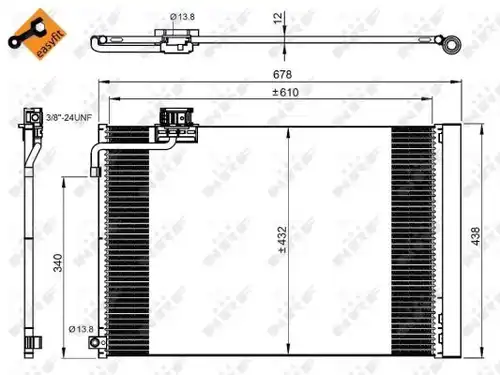 кондензатор, климатизация NRF 350214