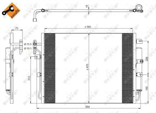 кондензатор, климатизация NRF 350217