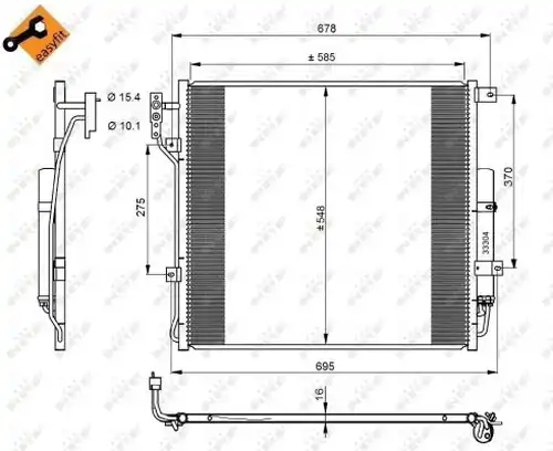 кондензатор, климатизация NRF 350220