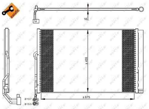 кондензатор, климатизация NRF 350324