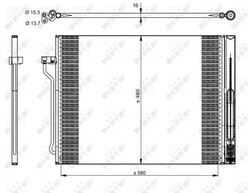 кондензатор, климатизация NRF 350325