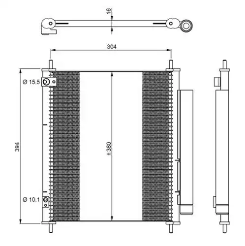 кондензатор, климатизация NRF 350326