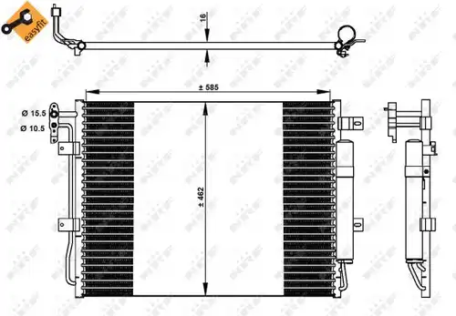 кондензатор, климатизация NRF 350330