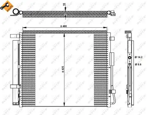 кондензатор, климатизация NRF 350333