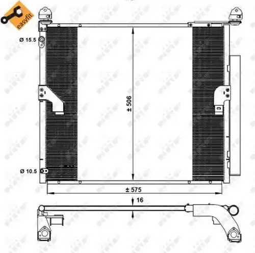 кондензатор, климатизация NRF 350335