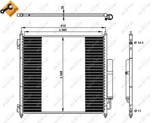 кондензатор, климатизация NRF 350336