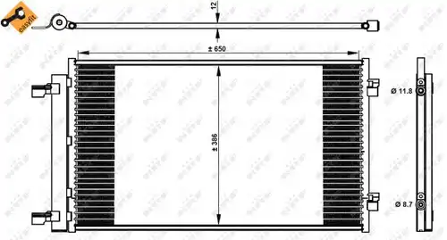 кондензатор, климатизация NRF 350339