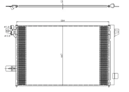 кондензатор, климатизация NRF 350369