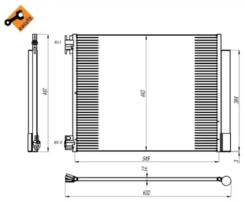 кондензатор, климатизация NRF 350393