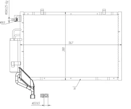 кондензатор, климатизация NRF 350453