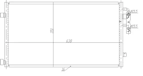 кондензатор, климатизация NRF 350467