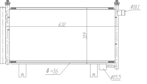 кондензатор, климатизация NRF 350473