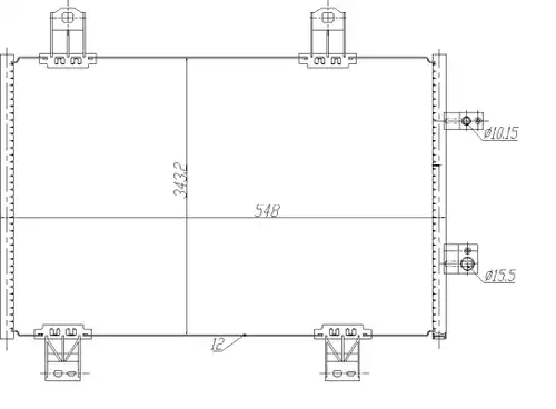 кондензатор, климатизация NRF 350480