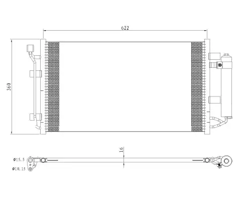 кондензатор, климатизация NRF 350493