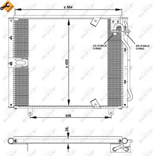 кондензатор, климатизация NRF 35132