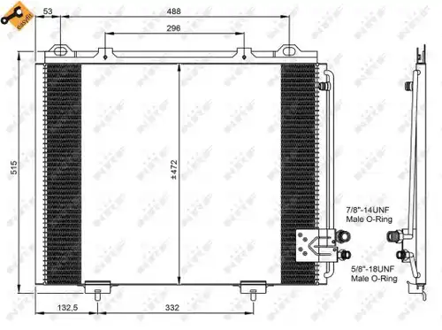 кондензатор, климатизация NRF 35228