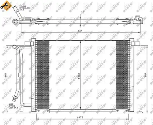 кондензатор, климатизация NRF 35250