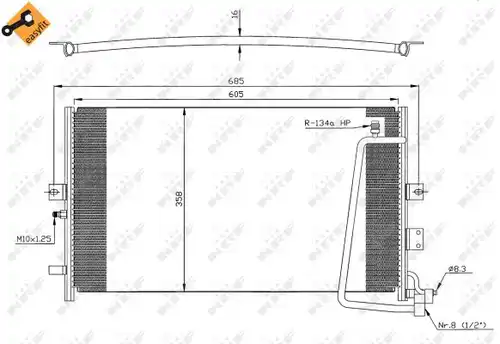 кондензатор, климатизация NRF 35269