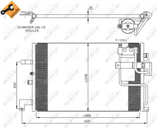 кондензатор, климатизация NRF 35299