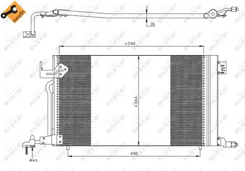 кондензатор, климатизация NRF 35304