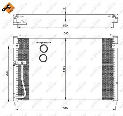 кондензатор, климатизация NRF 35306