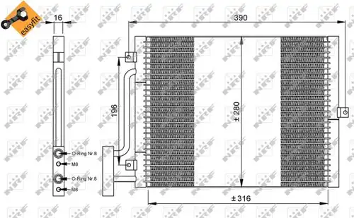 кондензатор, климатизация NRF 35307