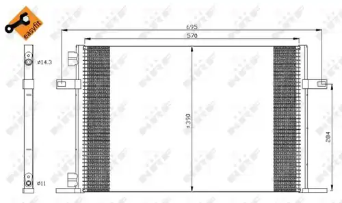 кондензатор, климатизация NRF 35311