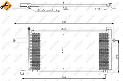 кондензатор, климатизация NRF 35315