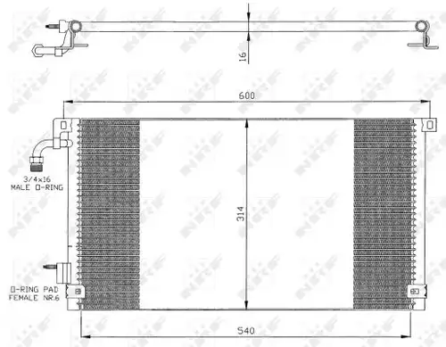 кондензатор, климатизация NRF 35328