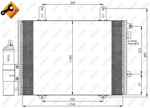 кондензатор, климатизация NRF 35353